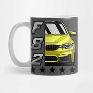 Yellow M4 F82 Mug